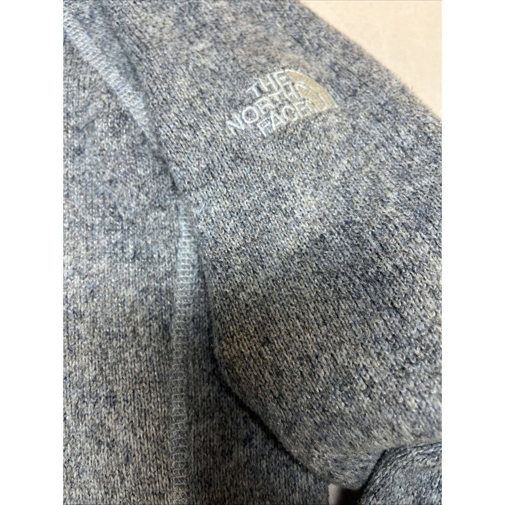 The North Face Hoodie Womens Medium Blue/Gray Crescent Sunset Fleece Pullover - Picture 3 of 7